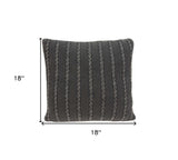 Charcoal Pillow Cover With Insert - Homeroots