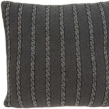 Charcoal Pillow Cover With Insert - Homeroots - Flyclothing LLC