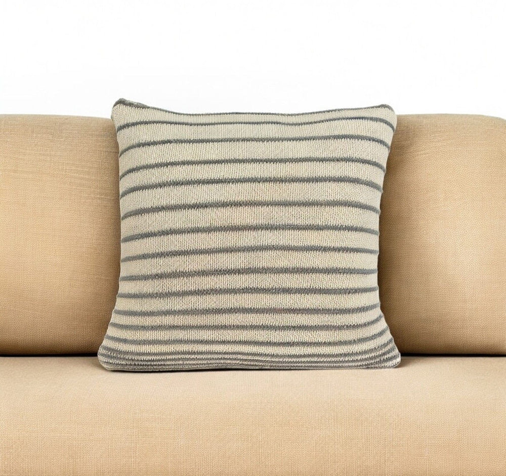 20" X 7" X 20" Stunning Transitional Tan Pillow Cover With Poly Insert - Homeroots