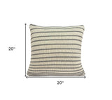 20" X 7" X 20" Stunning Transitional Tan Pillow Cover With Poly Insert - Homeroots