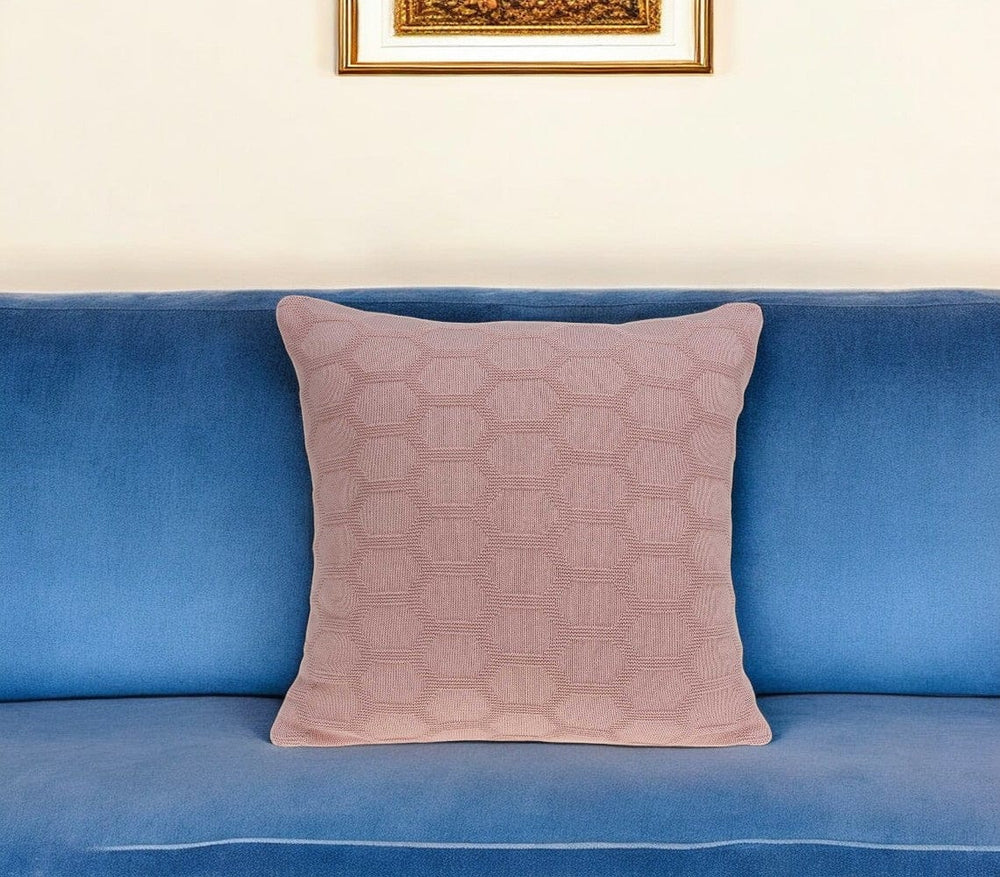 20" X 7" X 20" Transitional Pink Pillow Cover With Poly Insert - Homeroots