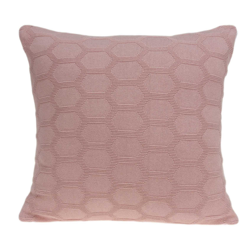 20" X 7" X 20" Transitional Pink Pillow Cover With Poly Insert - Homeroots - Flyclothing LLC