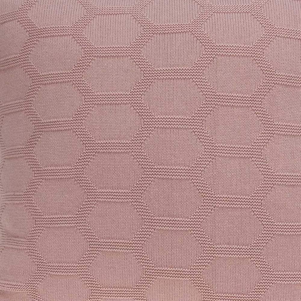 20" X 7" X 20" Transitional Pink Pillow Cover With Poly Insert - Homeroots - Flyclothing LLC