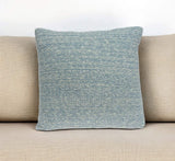 20" Aqua Teal Woven Cotton Blend Throw Pillow - Homeroots - Flyclothing LLC