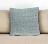 20" Aqua Teal Woven Cotton Blend Throw Pillow - Homeroots