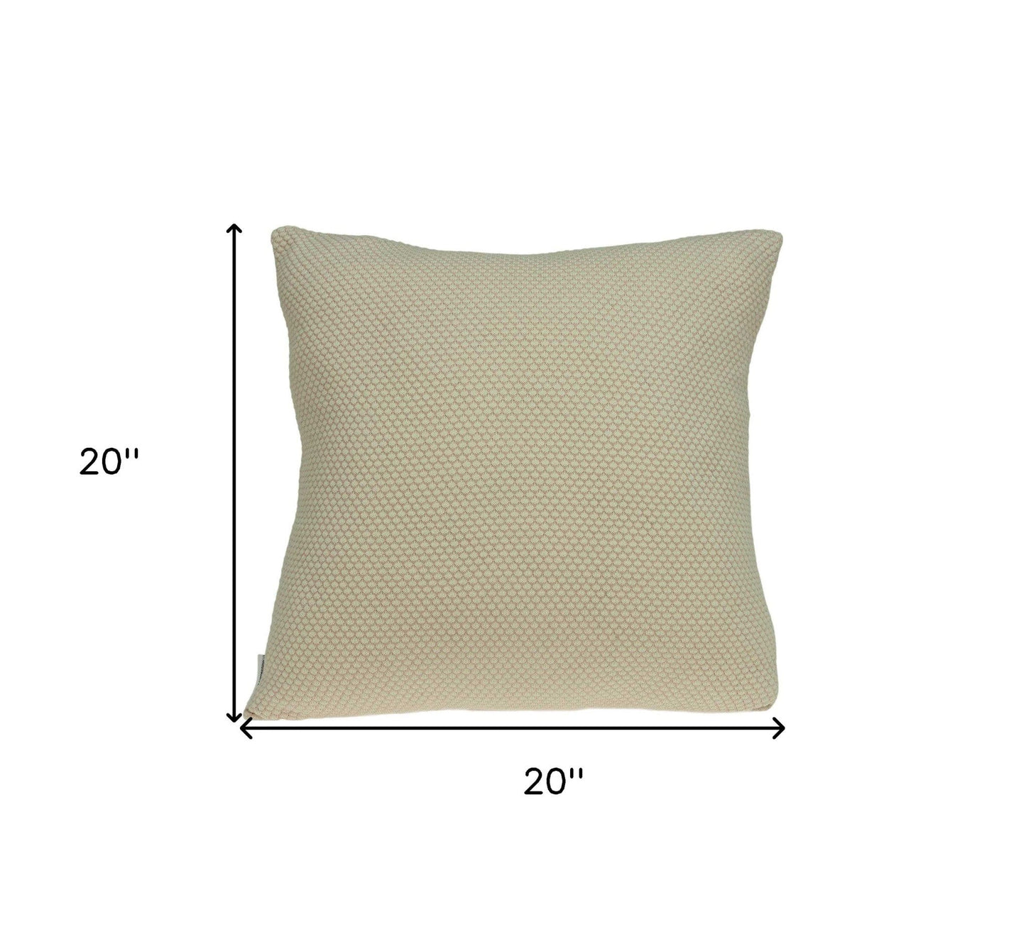 20" X 7" X 20" Beautiful Transitional Tan Pillow Cover With Poly Insert - Homeroots - Flyclothing LLC