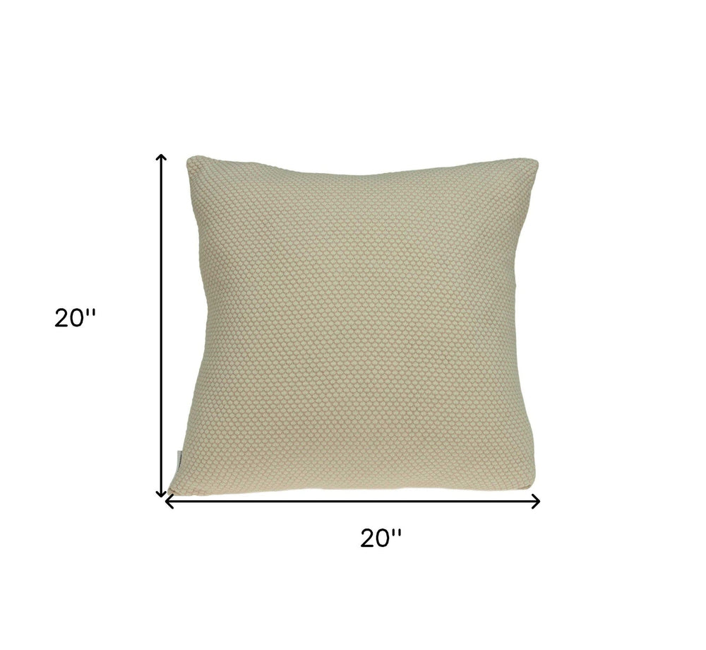 20" X 7" X 20" Beautiful Transitional Tan Pillow Cover With Poly Insert - Homeroots - Flyclothing LLC