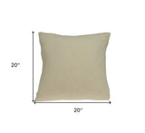 20" X 7" X 20" Beautiful Transitional Tan Pillow Cover With Poly Insert - Homeroots