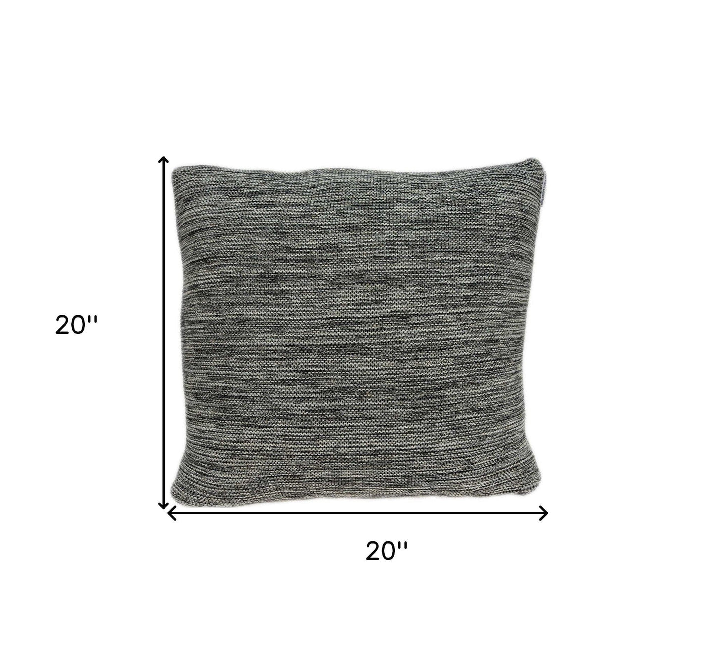 20" Gray Woven Cotton Blend Throw Pillow - Homeroots - Flyclothing LLC