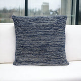 20" Blue Woven Cotton Blend Throw Pillow - Homeroots
