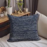 20" Blue Woven Cotton Blend Throw Pillow - Homeroots - Flyclothing LLC