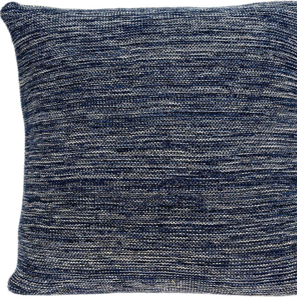 20" Blue Woven Cotton Blend Throw Pillow - Homeroots - Flyclothing LLC