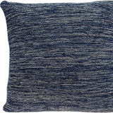 20" Blue Woven Cotton Blend Throw Pillow - Homeroots