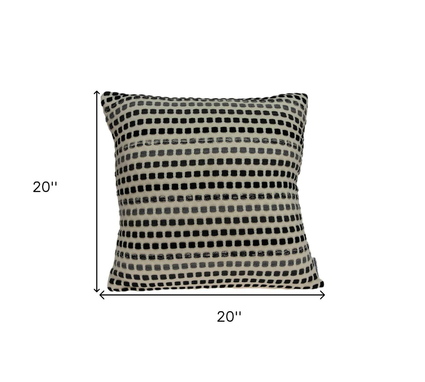 20" X 7" X 20" Elegant Transitional Tan Cotton Pillow Cover With Poly Insert - Homeroots - Flyclothing LLC
