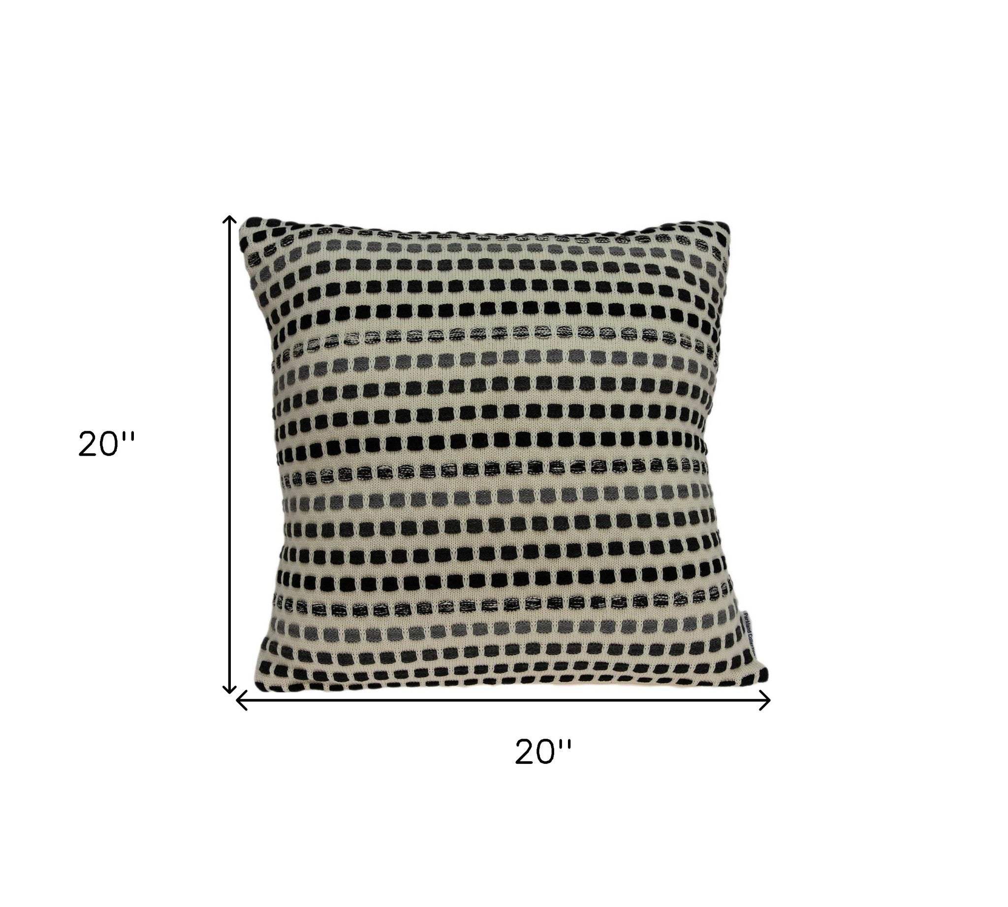 20" X 7" X 20" Elegant Transitional Tan Cotton Pillow Cover With Poly Insert - Homeroots - Flyclothing LLC