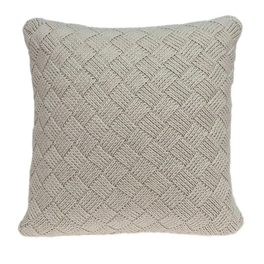 20" X 7" X 20" Charming Transitional Beige Accent Pillow Cover With Poly Insert - Homeroots