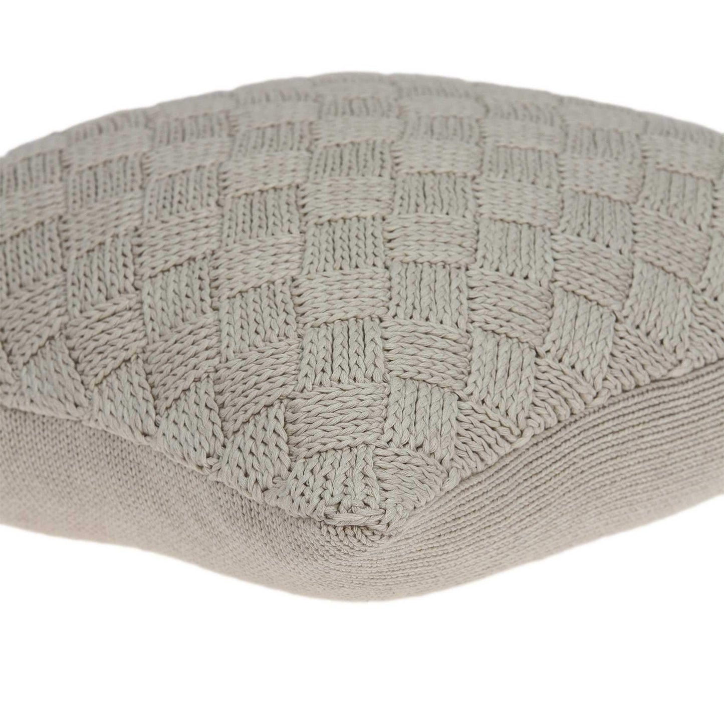 20" X 7" X 20" Charming Transitional Beige Accent Pillow Cover With Poly Insert - Homeroots - Flyclothing LLC