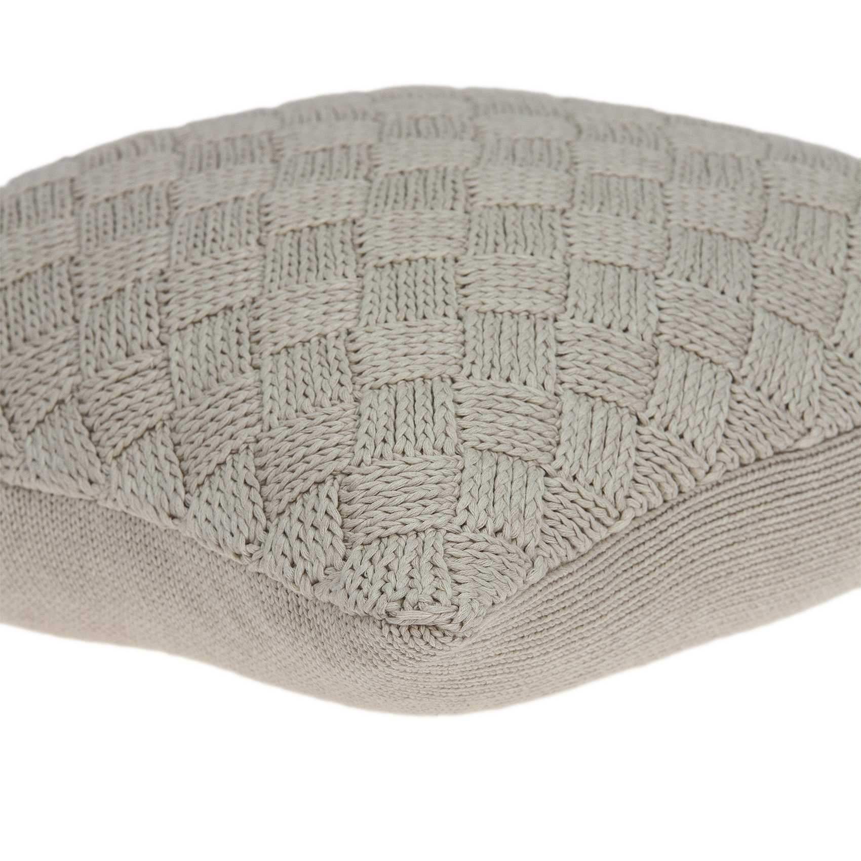 20" X 7" X 20" Charming Transitional Beige Accent Pillow Cover With Poly Insert - Homeroots - Flyclothing LLC