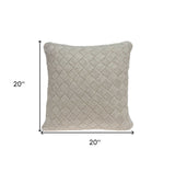 20" X 7" X 20" Charming Transitional Beige Accent Pillow Cover With Poly Insert - Homeroots - Flyclothing LLC