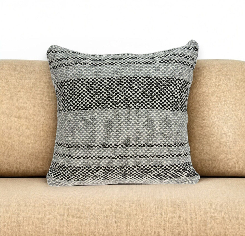 20" X 7" X 20" Stunning Transitional Gray Accent Pillow Cover With Poly Insert - Homeroots