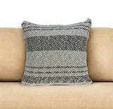 20" X 7" X 20" Stunning Transitional Gray Accent Pillow Cover With Poly Insert - Homeroots