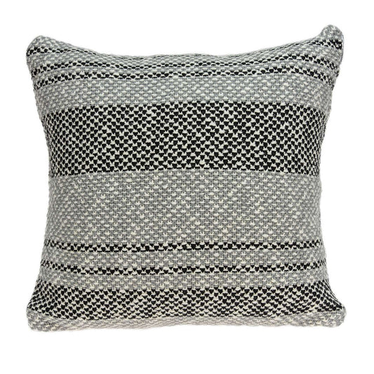 20" X 7" X 20" Stunning Transitional Gray Accent Pillow Cover With Poly Insert - Homeroots