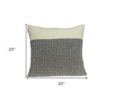 20" X 7" X 20" Beautiful Transitional Tan Accent Pillow Cover With Poly Insert - Homeroots