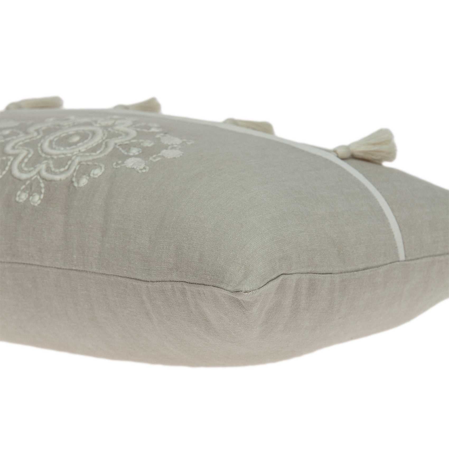 20" X 6" X 14" Transitional Beige Pillow Cover With Poly Insert - Homeroots - Flyclothing LLC