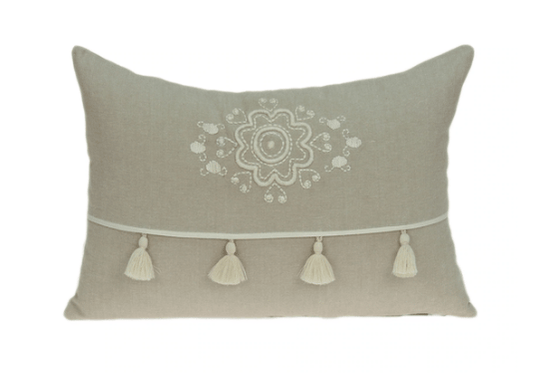 20" X 6" X 14" Transitional Beige Pillow Cover With Poly Insert - Homeroots