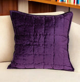 20" X 20" Purple Cotton Blend Zippered Pillow - Homeroots
