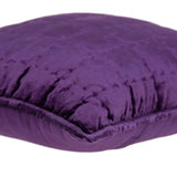20" X 20" Purple Cotton Blend Zippered Pillow - Homeroots - Flyclothing LLC
