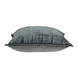 20" X 7" X 20" Transitional Charcoal Solid Quilted Pillow Cover With Poly Insert - Homeroots - Flyclothing LLC