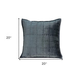 20" X 7" X 20" Transitional Charcoal Solid Quilted Pillow Cover With Poly Insert - Homeroots - Flyclothing LLC