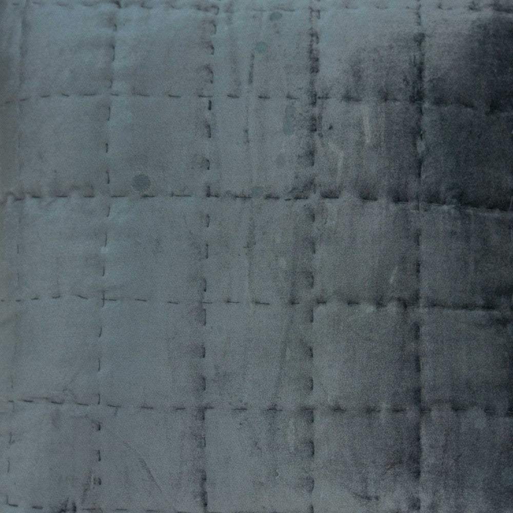 20" X 7" X 20" Transitional Charcoal Solid Quilted Pillow Cover With Poly Insert - Homeroots - Flyclothing LLC