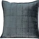 20" X 7" X 20" Transitional Charcoal Solid Quilted Pillow Cover With Poly Insert - Homeroots - Flyclothing LLC