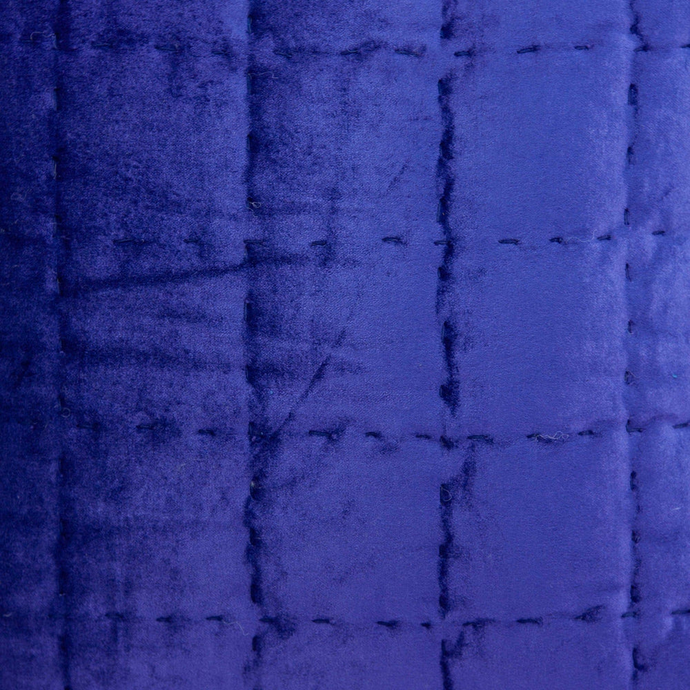 20" X 7" X 20" Transitional Royal Blue Quilted Pillow Cover With Poly Insert - Homeroots - Flyclothing LLC