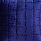 20" X 7" X 20" Transitional Royal Blue Quilted Pillow Cover With Poly Insert - Homeroots - Flyclothing LLC