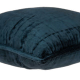 20" X 7" X 20" Transitional Dark Blue Quilted Pillow Cover With Poly Insert - Homeroots - Flyclothing LLC