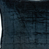 20" X 7" X 20" Transitional Dark Blue Quilted Pillow Cover With Poly Insert - Homeroots - Flyclothing LLC