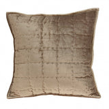 20" X 7" X 20" Transitional Taupe Solid Quilted Pillow Cover With Poly Insert - Homeroots