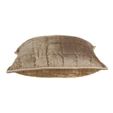 20" X 7" X 20" Transitional Taupe Solid Quilted Pillow Cover With Poly Insert - Homeroots