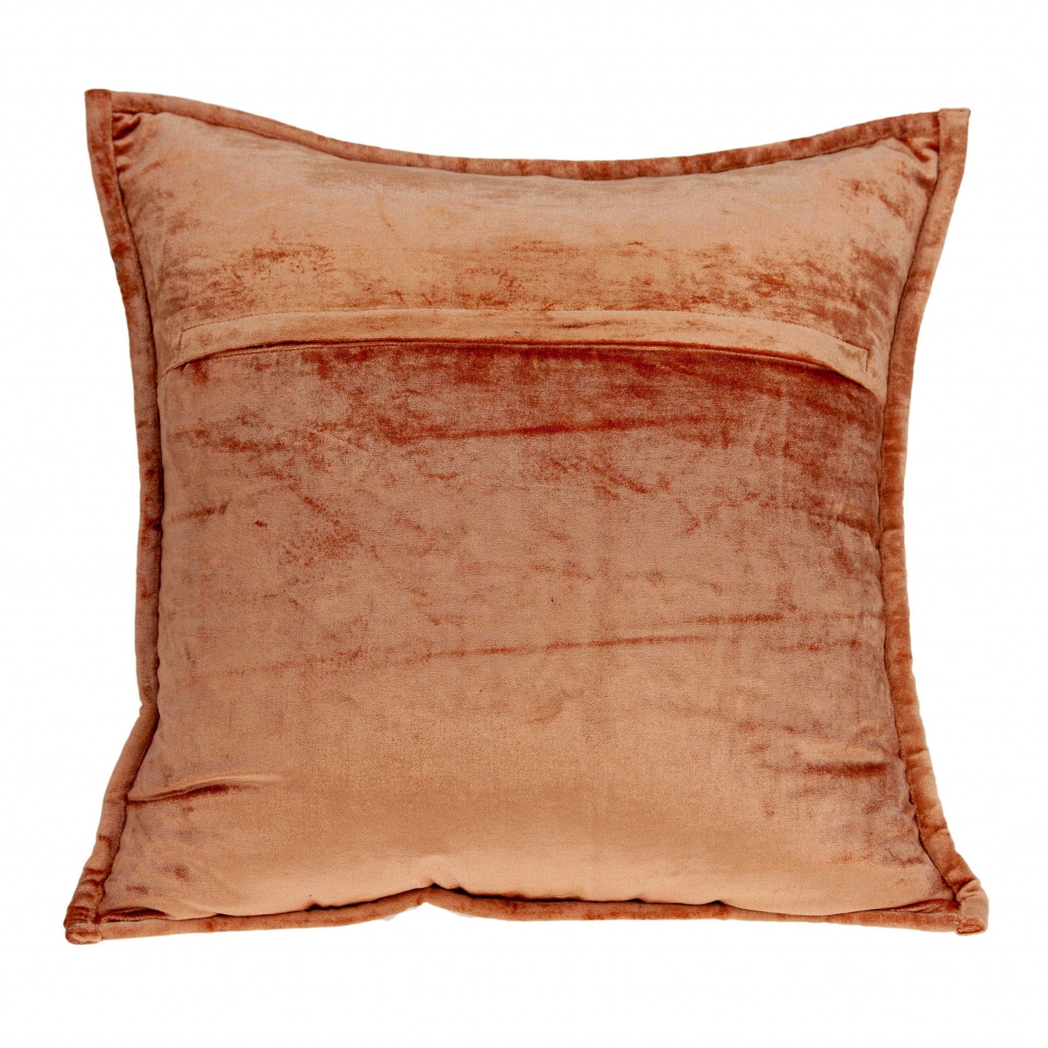 20" X 7" X 20" Transitional Orange Solid Quilted Pillow Cover With Poly Insert - Homeroots - Flyclothing LLC