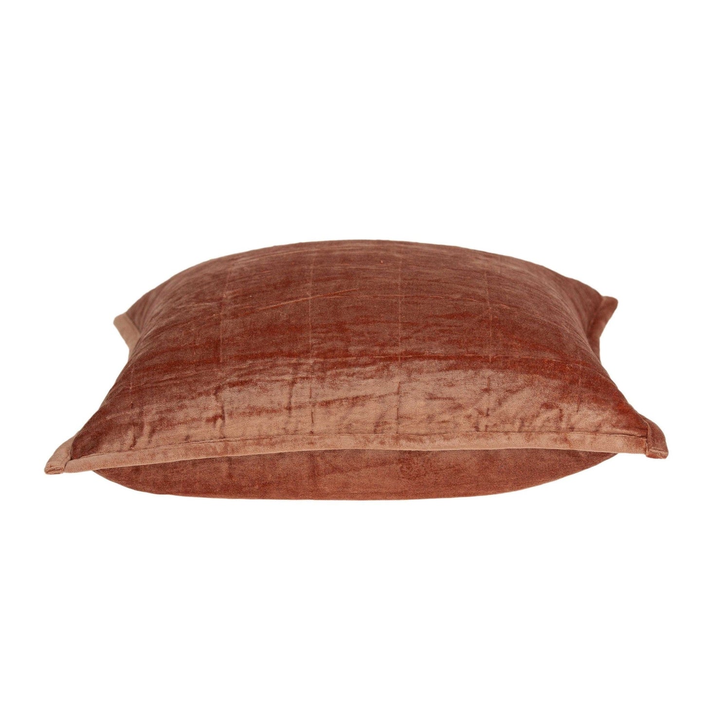 20" X 7" X 20" Transitional Orange Solid Quilted Pillow Cover With Poly Insert - Homeroots - Flyclothing LLC