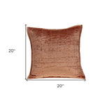 20" X 7" X 20" Transitional Orange Solid Quilted Pillow Cover With Poly Insert - Homeroots - Flyclothing LLC