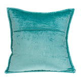 20" X 7" X 20" Transitional Aqua Solid Quilted Pillow Cover With Poly Insert - Homeroots