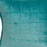 20" X 7" X 20" Transitional Aqua Solid Quilted Pillow Cover With Poly Insert - Homeroots - Flyclothing LLC
