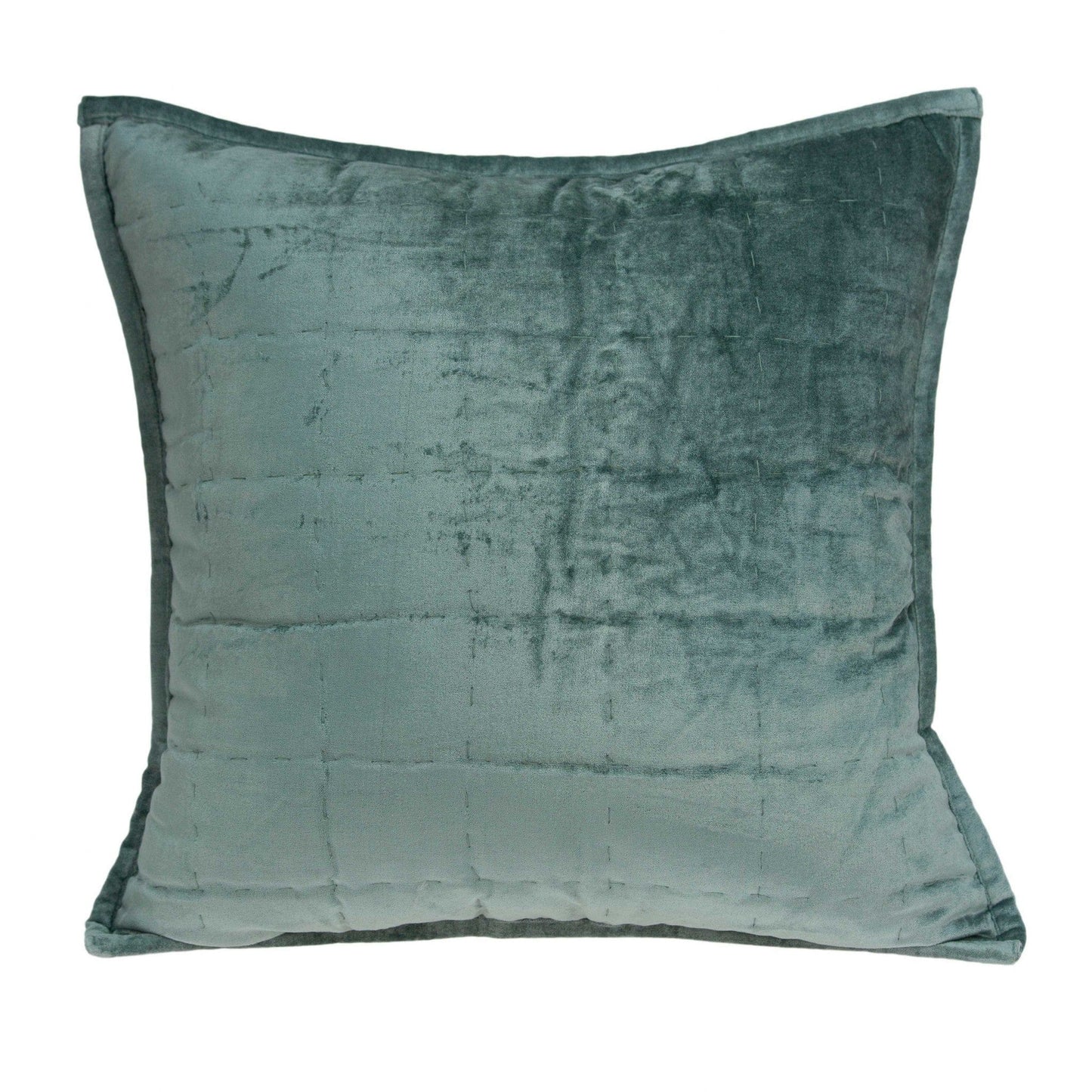 20" X 7" X 20" Transitional Sea Foam Solid Quilted Pillow Cover With Poly Insert - Homeroots - Flyclothing LLC