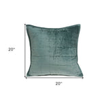 20" X 7" X 20" Transitional Sea Foam Solid Quilted Pillow Cover With Poly Insert - Homeroots - Flyclothing LLC