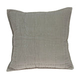 20" X 7" X 20" Transitional Gray Solid Quilted Pillow Cover With Poly Insert - Homeroots