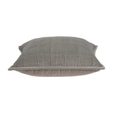 20" X 7" X 20" Transitional Gray Solid Quilted Pillow Cover With Poly Insert - Homeroots - Flyclothing LLC